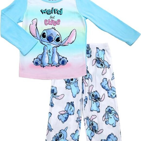 NEW Kids' Lilo and Stitch2-piece Pajama Set In Blue Size 6 - Picture 1 of 6